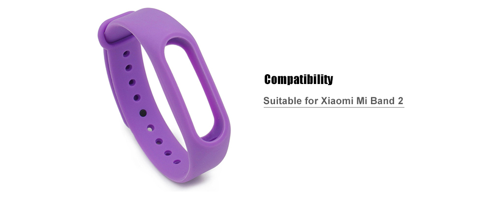 Silicone Watch Band for Xiaomi Miband 2 - Black