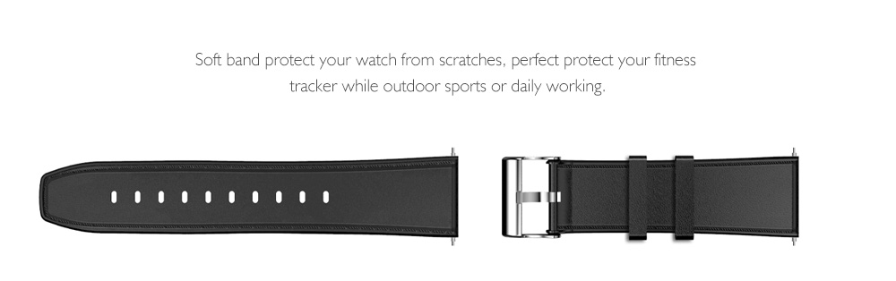 Kospet Leather Strap Smartwatch Band - Black